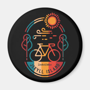 Retro Jekyll Island Bike Trail  Magnet