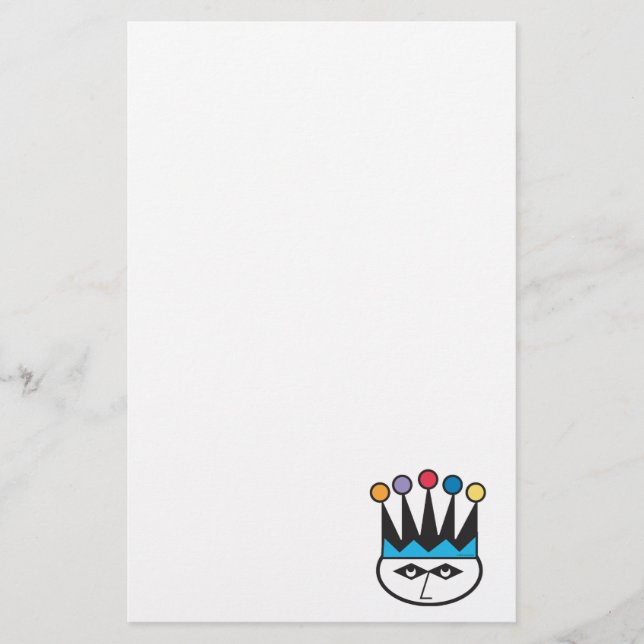 retro jester joker design stationery (Front)