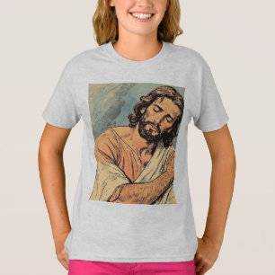 Retro Jesus Christian Girl's Tee Shirt