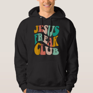 Retro Jesus-Freak Club Bible Verse Jesus-Lover Emp Hoodie