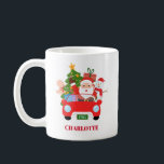 Retro Jingle And Mingle Christmas Santa Red Coffee Mug<br><div class="desc">Sip in style with our Retro Jingle And Mingle Christmas Santa Mug! Featuring a cheerful vintage Santa driving a festive car, this charming mug brings a nostalgic touch to your holiday mornings. With its fun retro design and cozy Christmas vibe, it’s perfect for coffee, cocoa, or gifting to anyone who...</div>