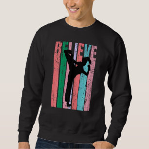 Retro Jiu Jitsu Womens Karate Judo Girls Coach Com Sweatshirt