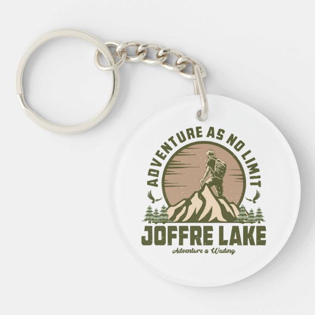 Retro Joffre Lake Hike Keychain (Front)