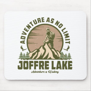 Retro Joffre Lake Hike Mouse Pad