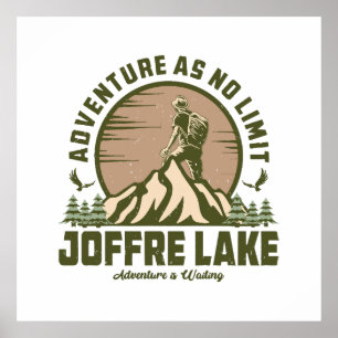 Retro Joffre Lake Hike Poster