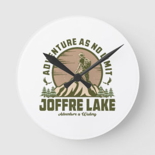 Retro Joffre Lake Hike Round Clock
