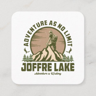 Retro Joffre Lake Hike Square Business Card