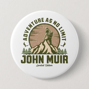 Retro John Muir Hike 3 Inch Round Button