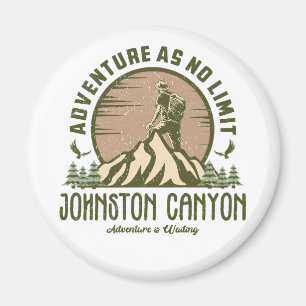 Retro Johnston Canyon Hike  Magnet