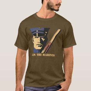 Retro Join the Marines custom dark T-Shirt