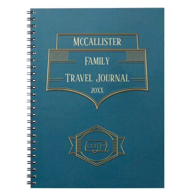 Rétro journal de voyage de campeur de rv (Devant)