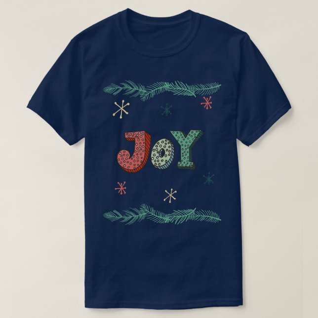 Retro Joy Holiday Design T-Shirt (Design Front)