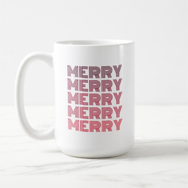 Retro Joyeux café de Noël Mug (Gauche)