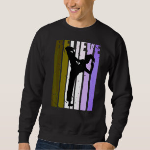 Retro Judo Girls Womens Karate Judo Birthday Compe Sweatshirt