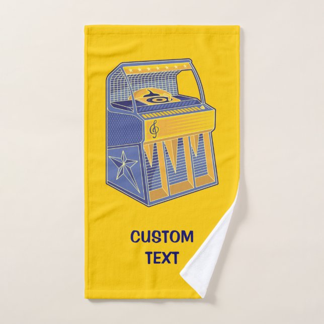 Retro Jukebox Bath Towel Set (Hand Towel)