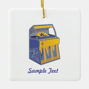 Retro Jukebox Ceramic Ornament