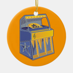 Retro Jukebox Ceramic Ornament