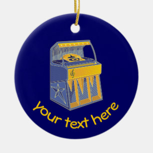 Retro Jukebox Ceramic Ornament