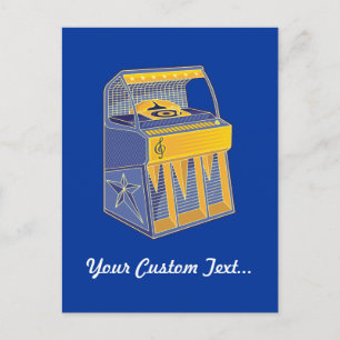 Retro Jukebox Postcard