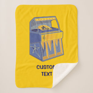 Retro Jukebox Sherpa Blanket