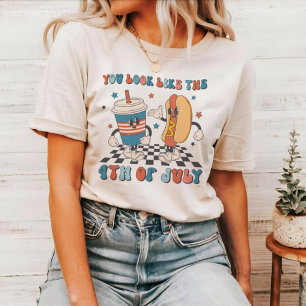 Retro July 4th Independence Day Funny Picnic T-Shirt