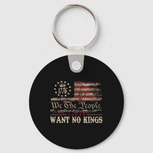 Retro June 14th Want No Kings In America 1776 Usa Keychain