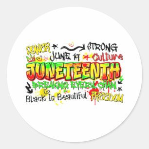 Retro June 19th Juneteenth 1865 For Woman Men Kid  Classic Round Sticker