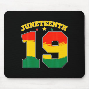 retro juneteenth 19 african american freedom black mouse pad