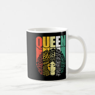 retro juneteenth queen melanin mothers day women coffee mug
