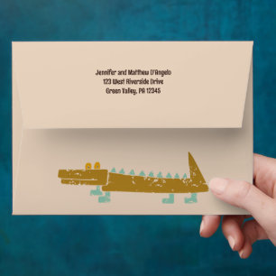 Retro Jungle Animals Wild One First Birthday Envelope