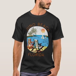 Retro Juno Beach Souvenir  Vintage Beach Vacation T-Shirt