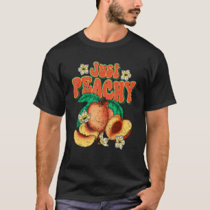 Retro Just Peachy Summer Fruit Georgia Peaches T-Shirt