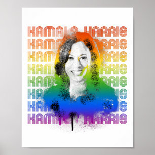 Retro Kamala Harris Pride Poster