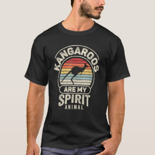 Retro Kangaroos Are My Spirit Animal Kangaroo T-Shirt