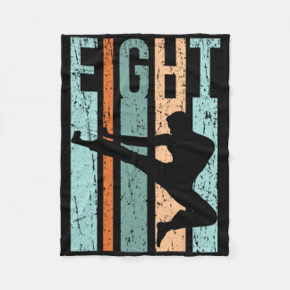 Retro Karate 8th Birthday 8 Judo Men Kung Fu Kids Fleece Blanket