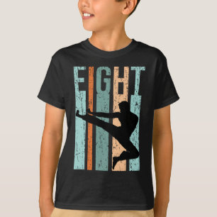 Retro Karate 8th Birthday 8 Judo Men Kung Fu Kids  T-Shirt