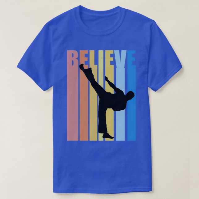 Retro Karate Birthday Kids Boys Men Male INstructo T-Shirt (Design Front)