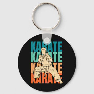 Retro Karate Fighter - Martial Arts Vintage Karate Keychain