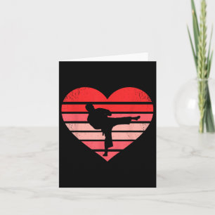 Retro Karate Judo Heart Valentine Martial Art Boys Card