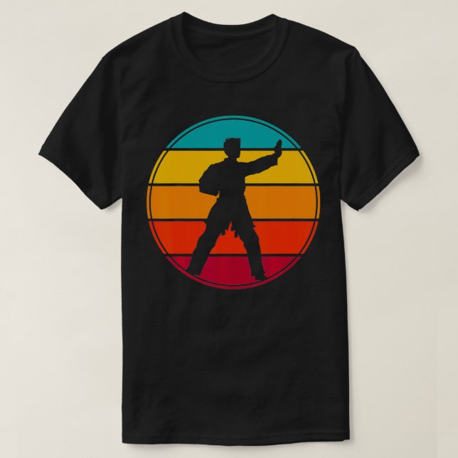 Retro Karate  T-Shirt (Design Front)