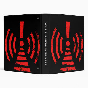 Retro Keep Back Energy Warning Symbol Binder