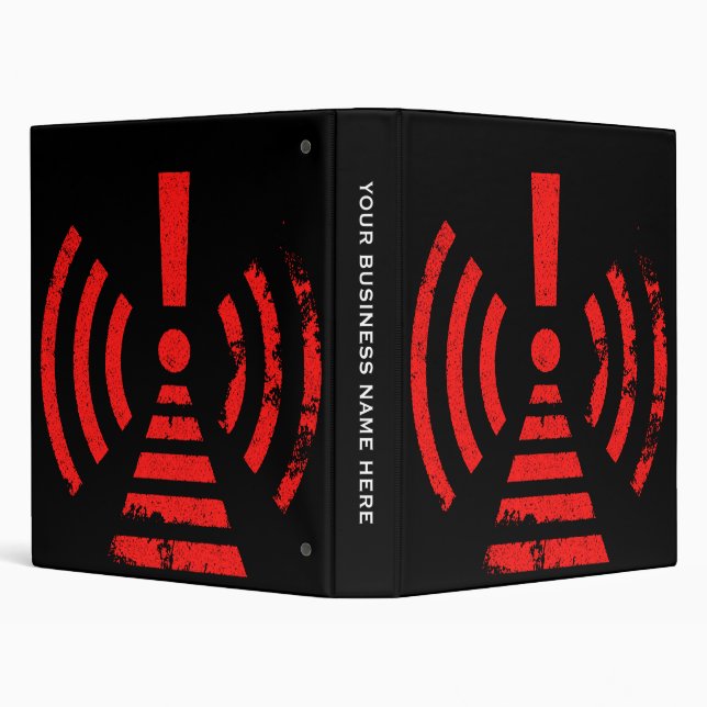 Retro Keep Back Energy Warning Symbol Binder (Background)