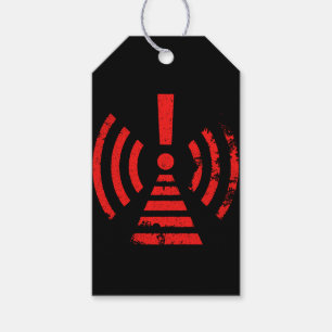 Retro Keep Back Energy Warning Symbol Gift Tags