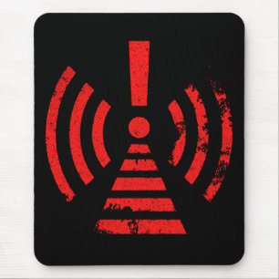 Retro Keep Back Energy Warning Symbol Mouse Pad