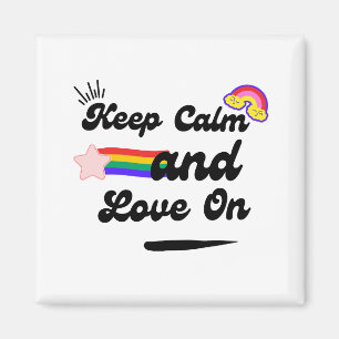 Retro Keep Calm and Love On Magnet