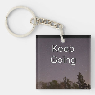 Retro Keep Going Keychain