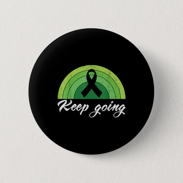 Retro Keep Going Suicide Depression Mental Health  2 Inch Round Button (Front)