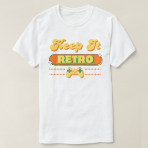 Retro Keep It Gaming Typography Design T-Shirt