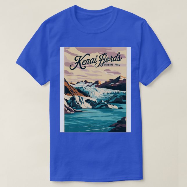 Retro Kenai Fjords National Park TShirt (Design Front)
