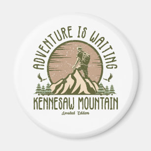 Retro Kennesaw Mountain Hike Magnet